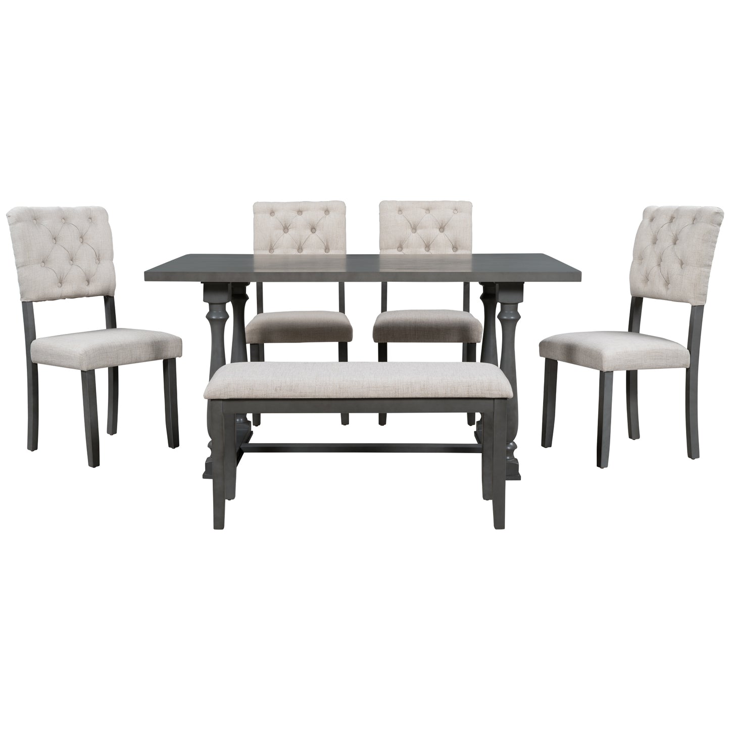 Gray 6-Piece Dining Set