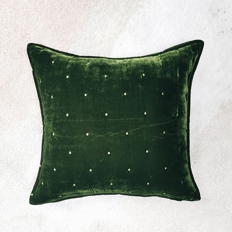 Green Velvet Pillow