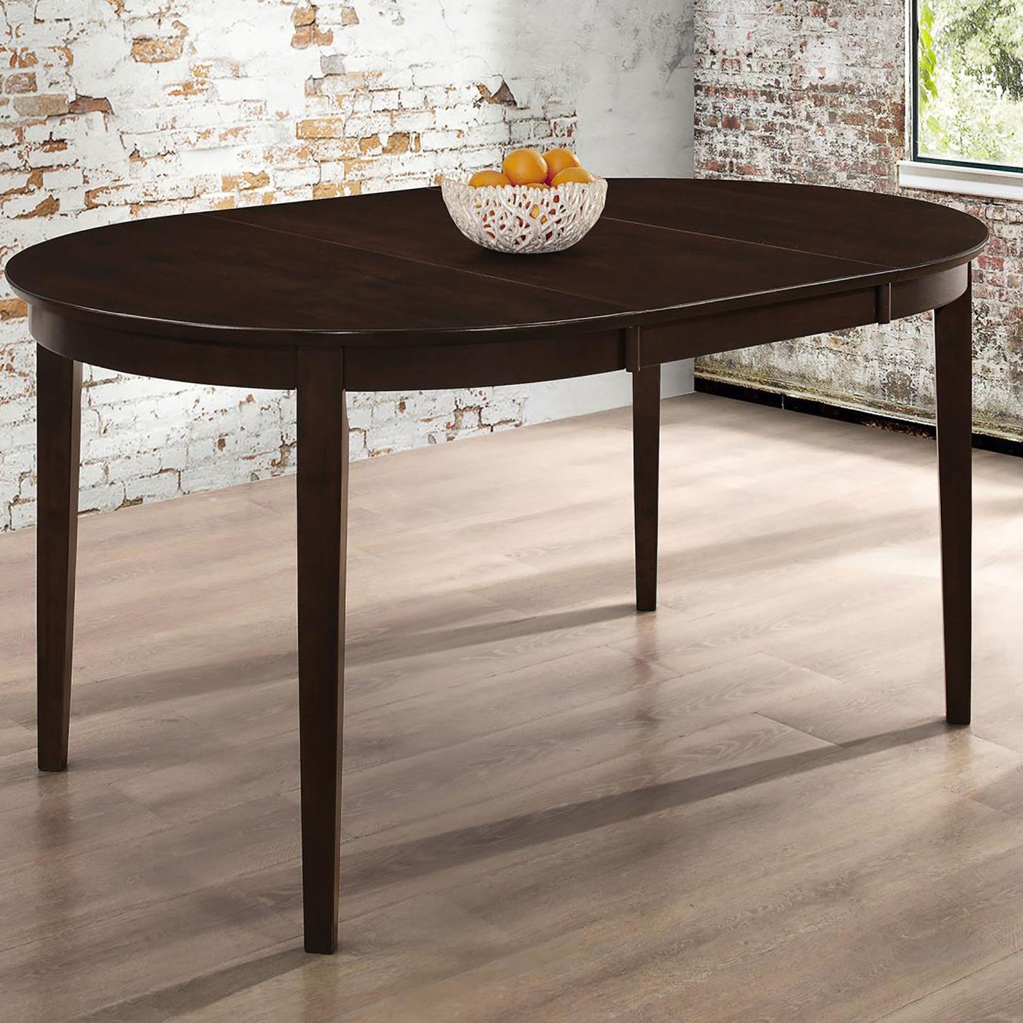 Oval Cappuccino Dining Table