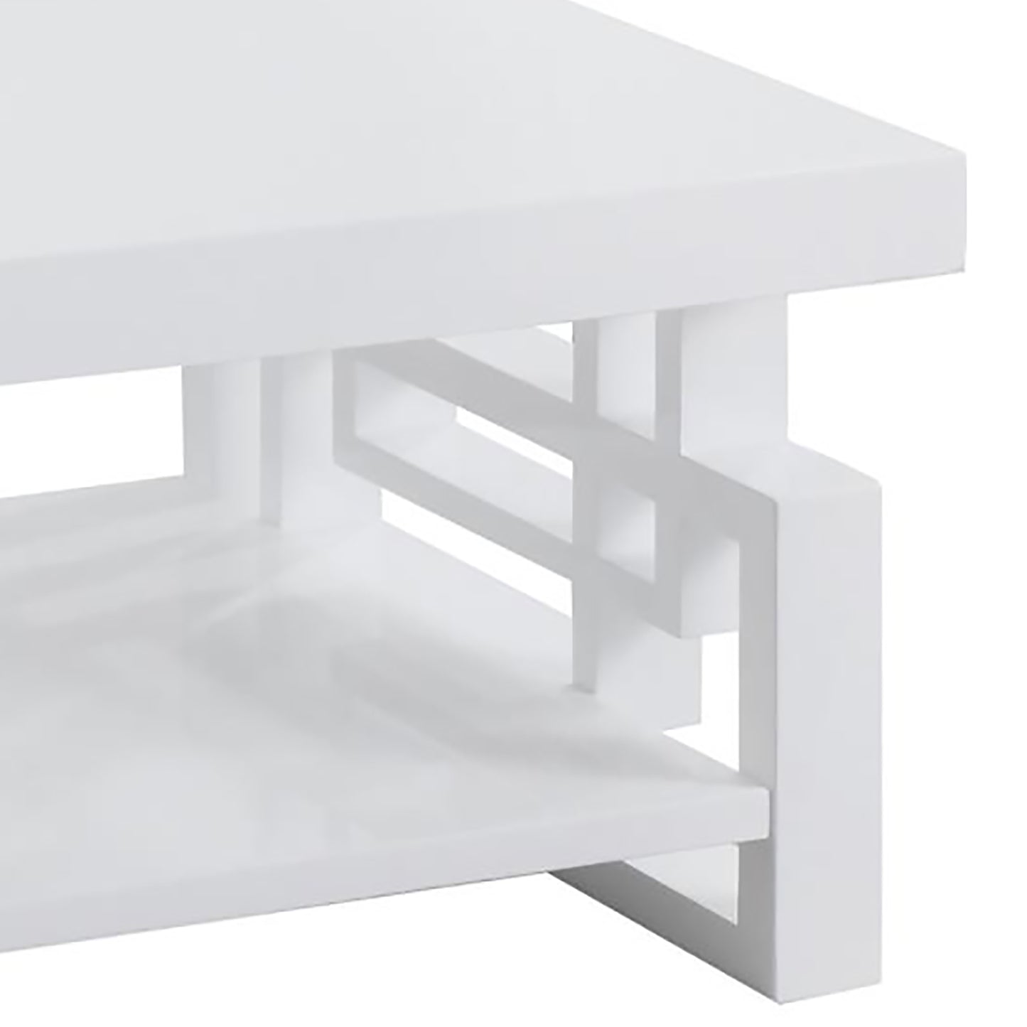 High Gloss White Rectangular Coffee Table