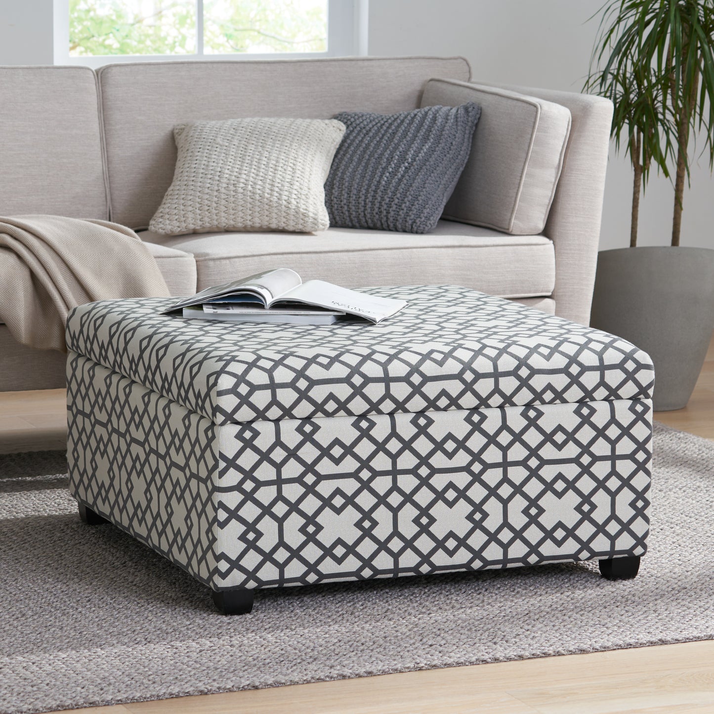 Large Square STORAGE OTTOMAN