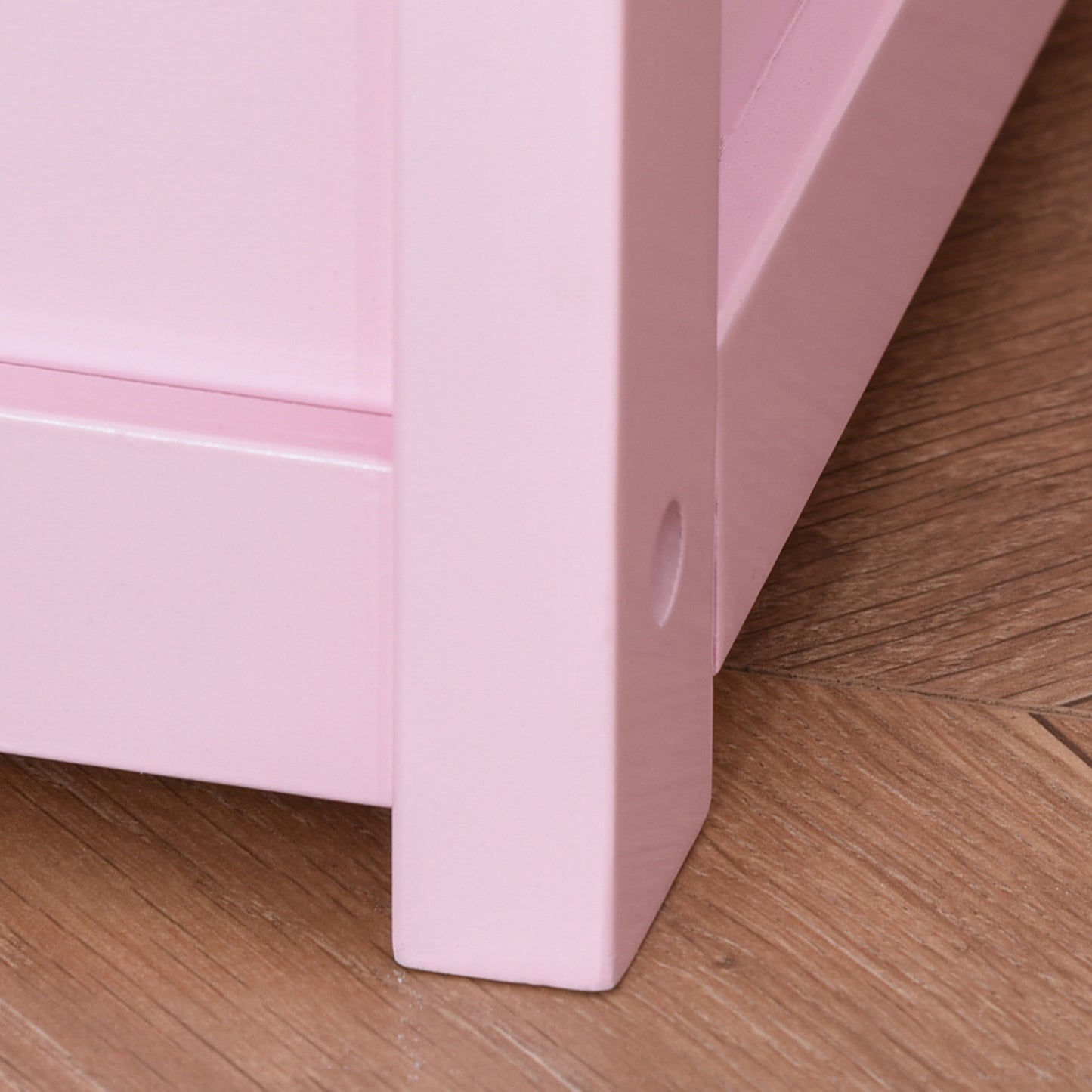 Pink Toddler Toy Box Storage Bench