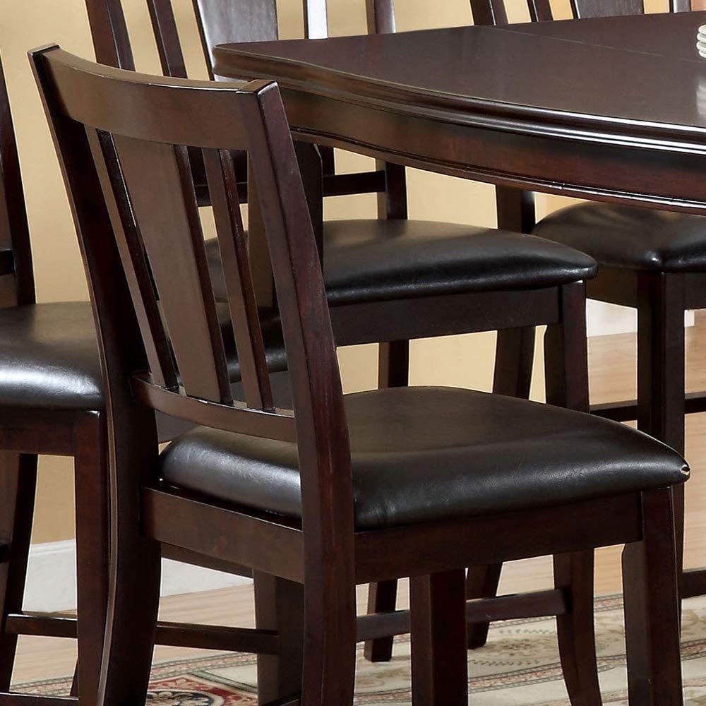 Padded Espresso Counter Height Chairs 2pk