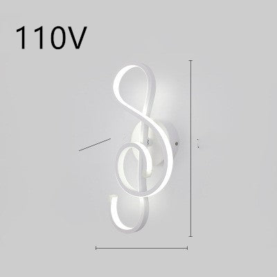 LED wall lamp nordic minimalist bedroom bedside lamp.