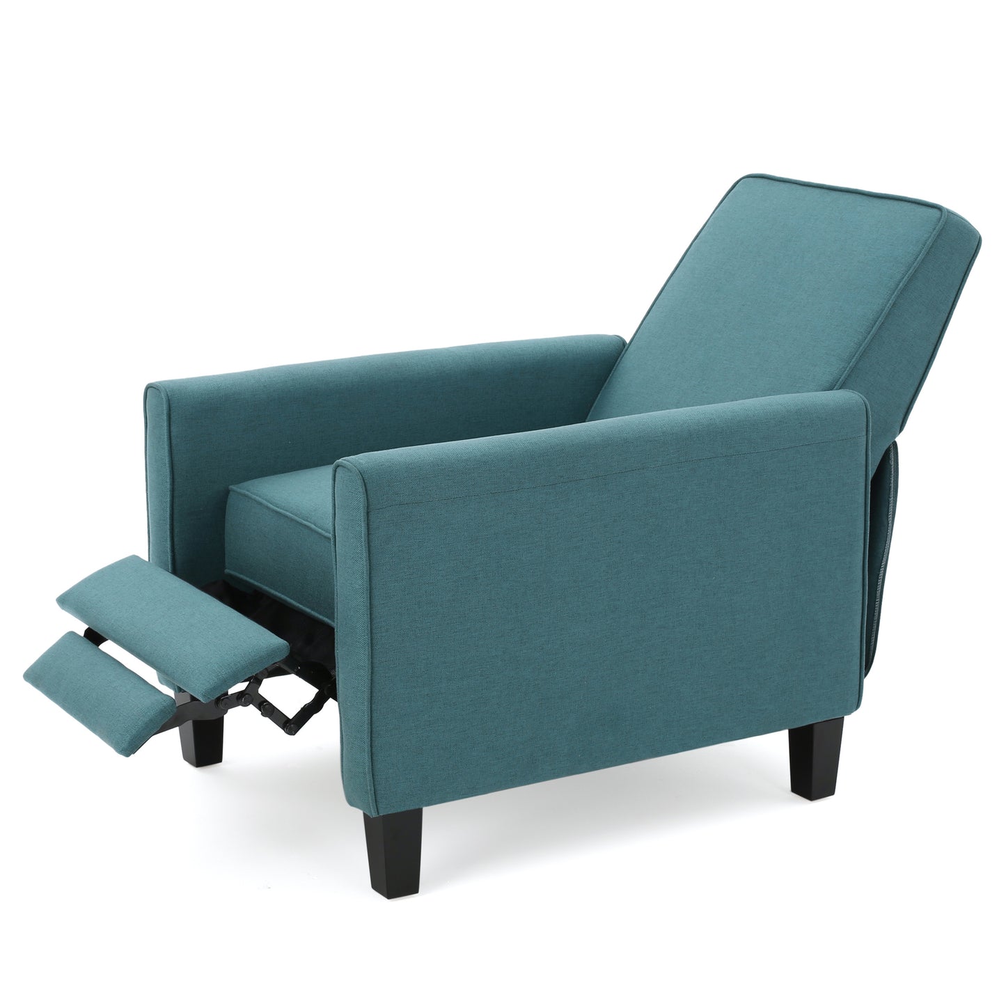 Teal Linen Push Back Chair for Elegant Home Décor