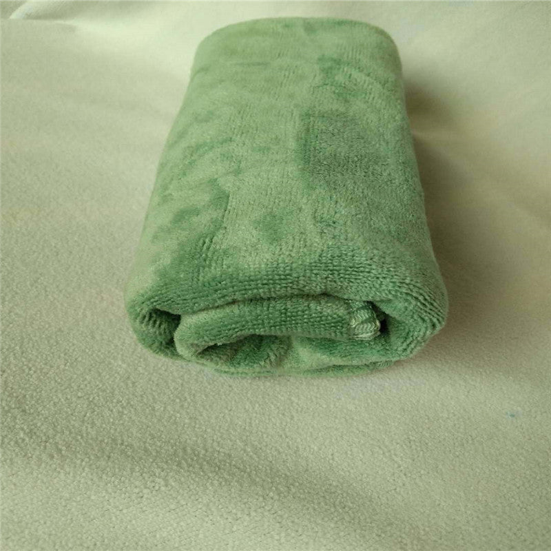 Soft green microfiber hand towels