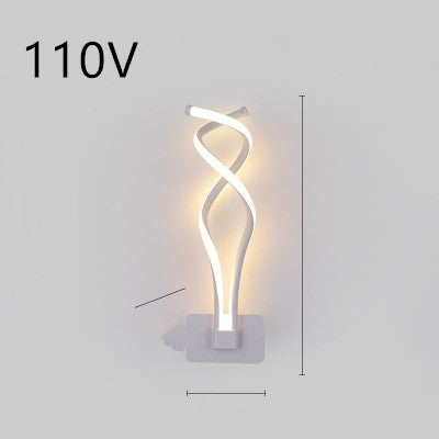 LED wall lamp nordic minimalist bedroom bedside lamp.