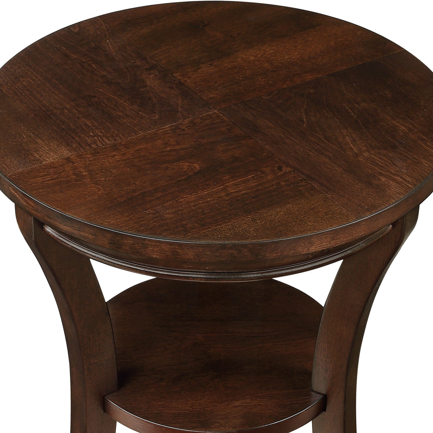 Espresso Round End Table