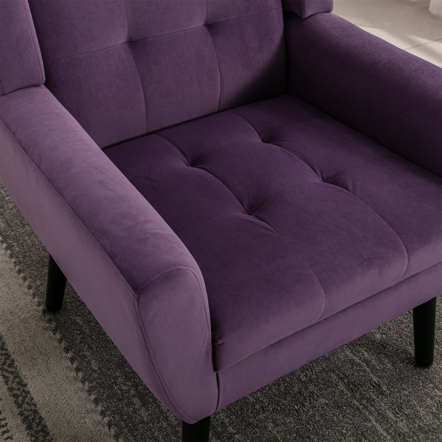 Purple Velvet Accent Chair