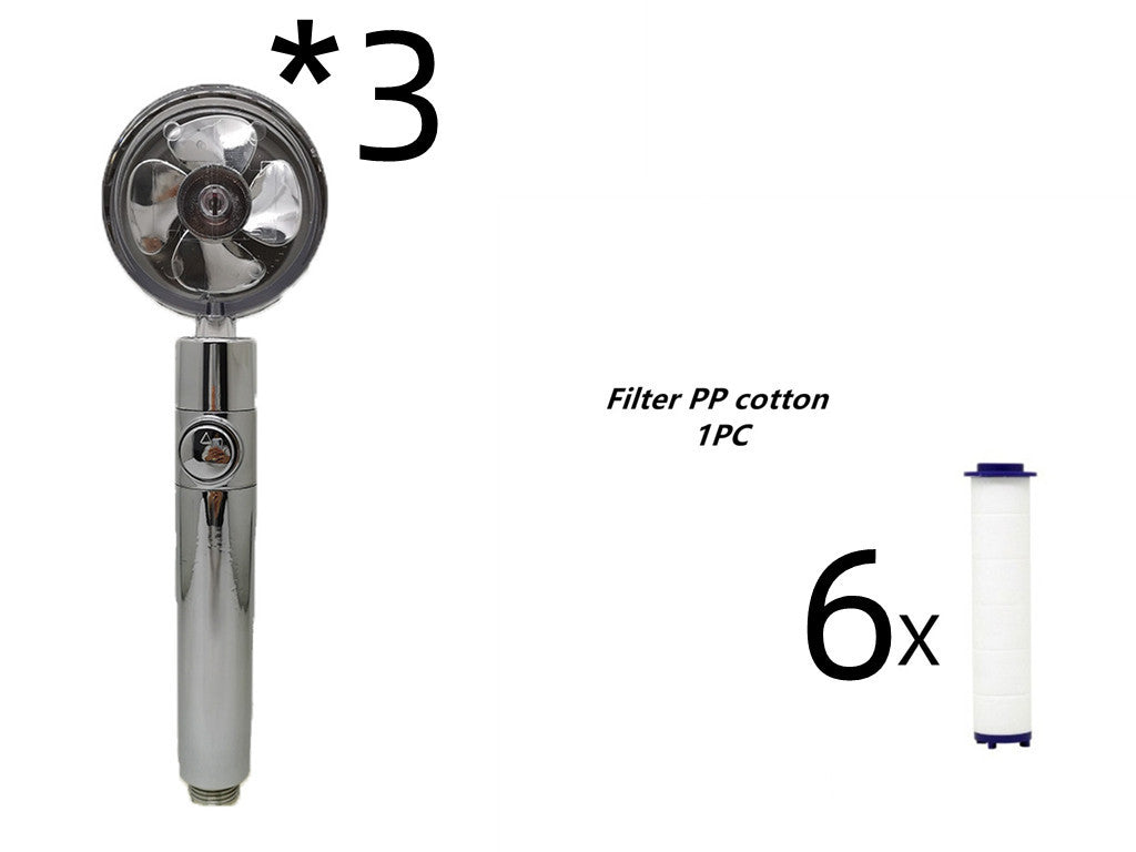 Turbocharged High Pressure Propeller Shower Head