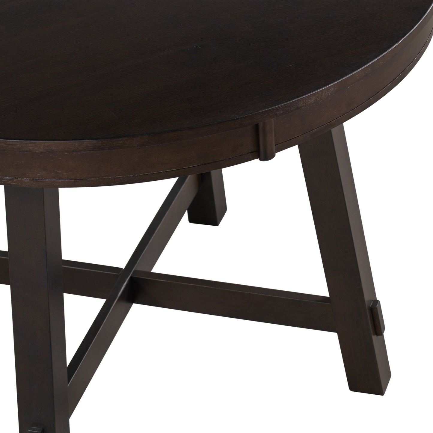 Espresso Round Extendable Dining Table