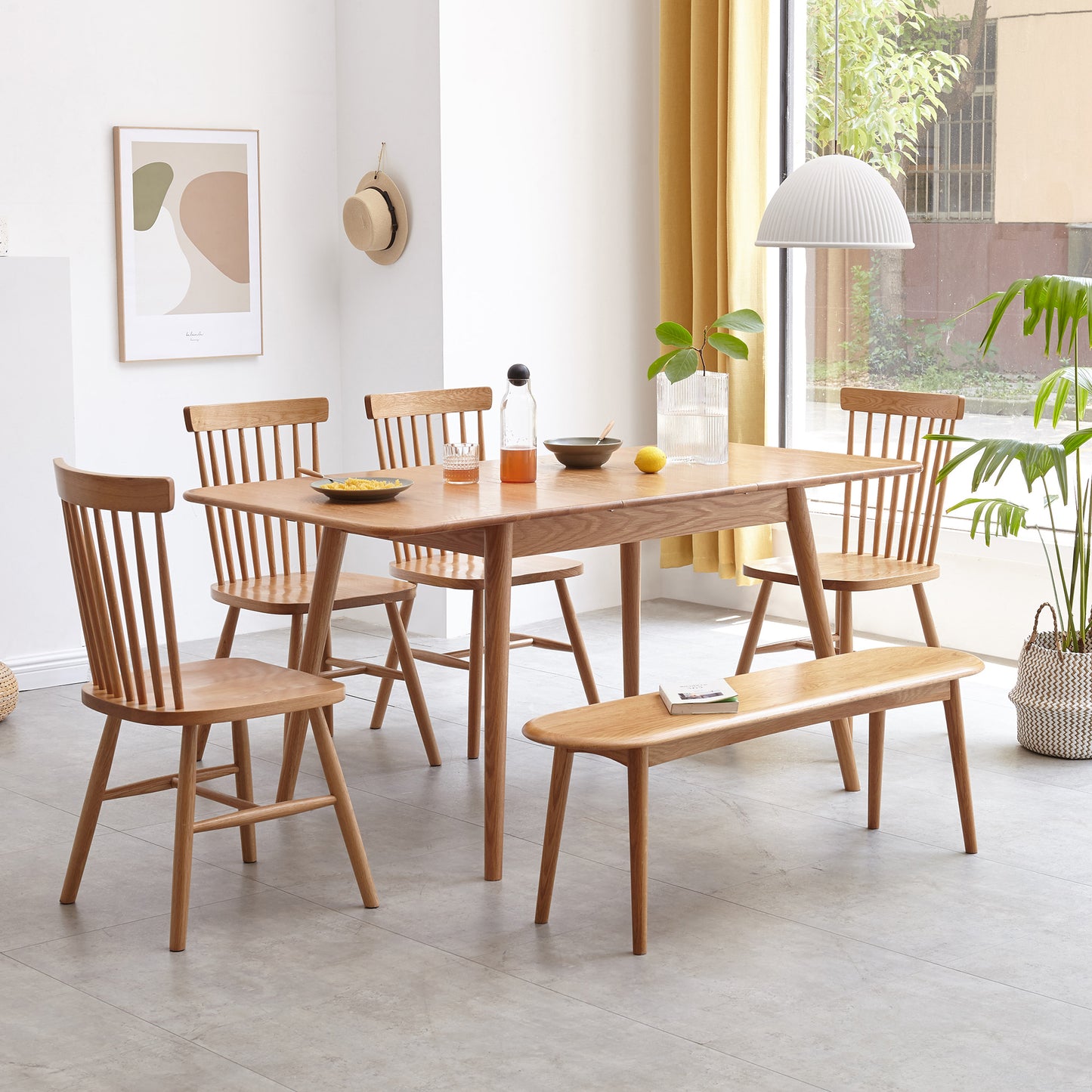 Natural Oak Dining Bench