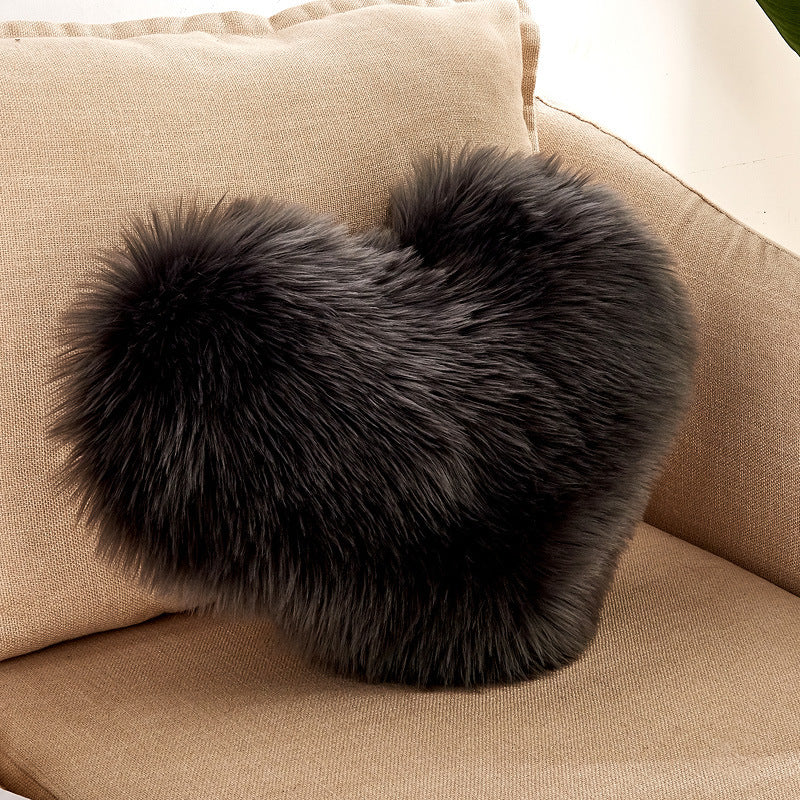 Furry Heart Pillow