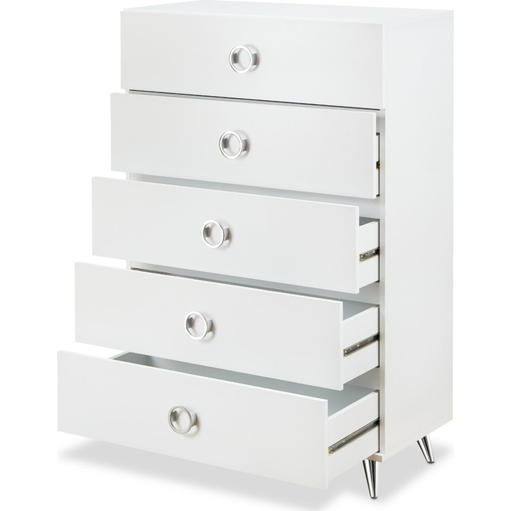 White Elms 5 Drawer Dresser