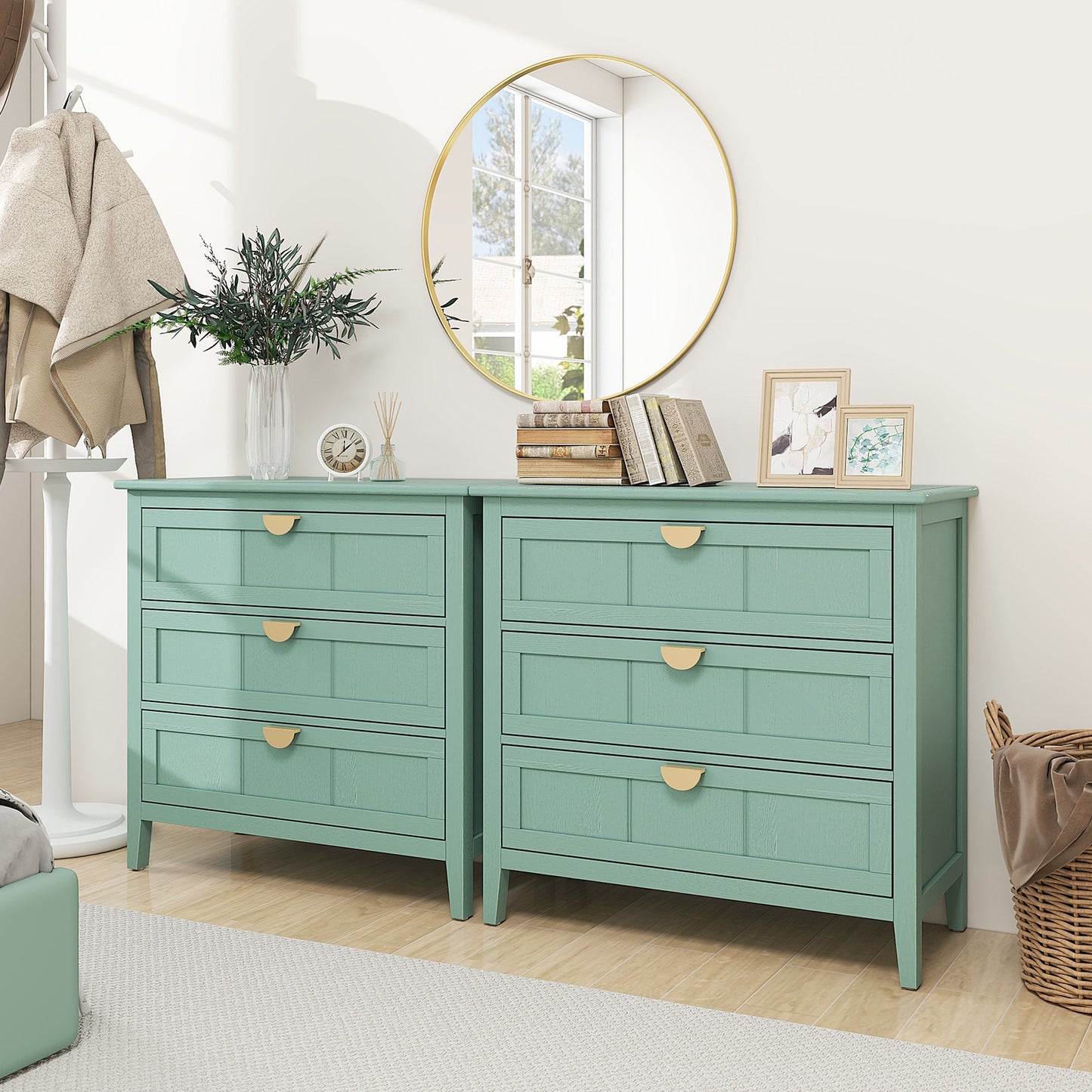 Green 3 Drawer Dresser