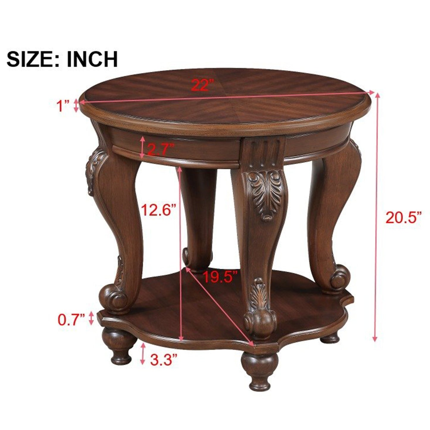 Cherry 3 pc. Oval Coffee Table Set