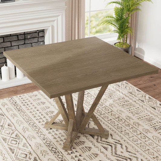 Rustic Rubberwood Dining Table