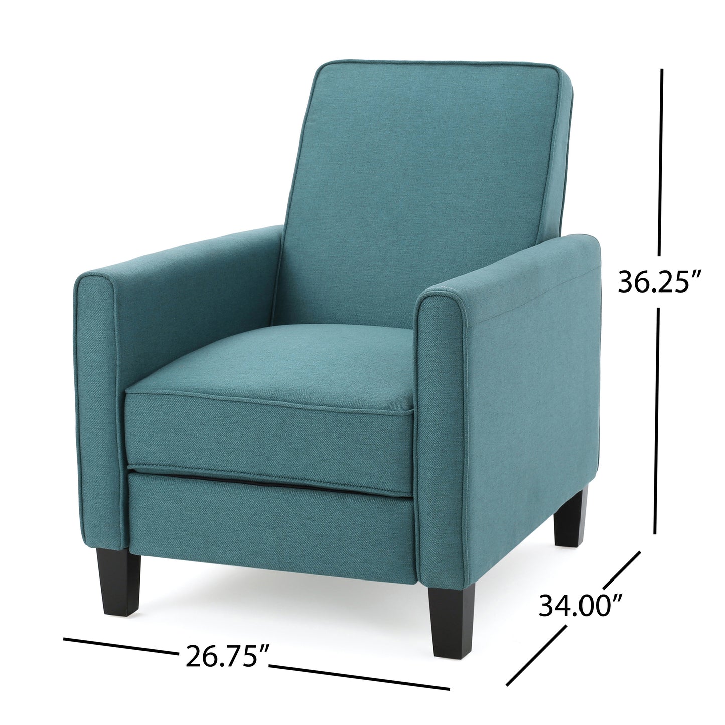 Teal Linen Push Back Chair for Elegant Home Décor