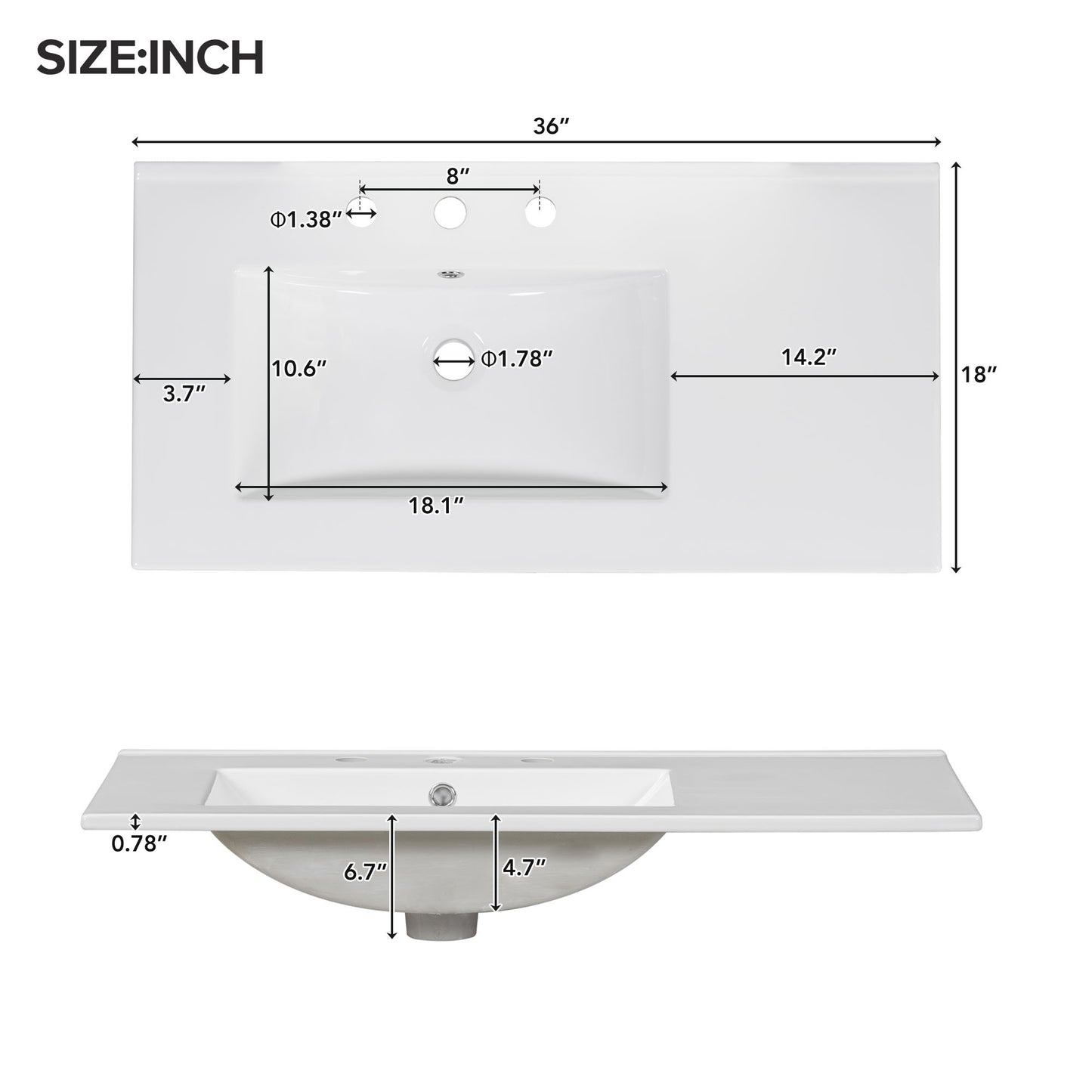 White Bathroom Vanity Sink Combo