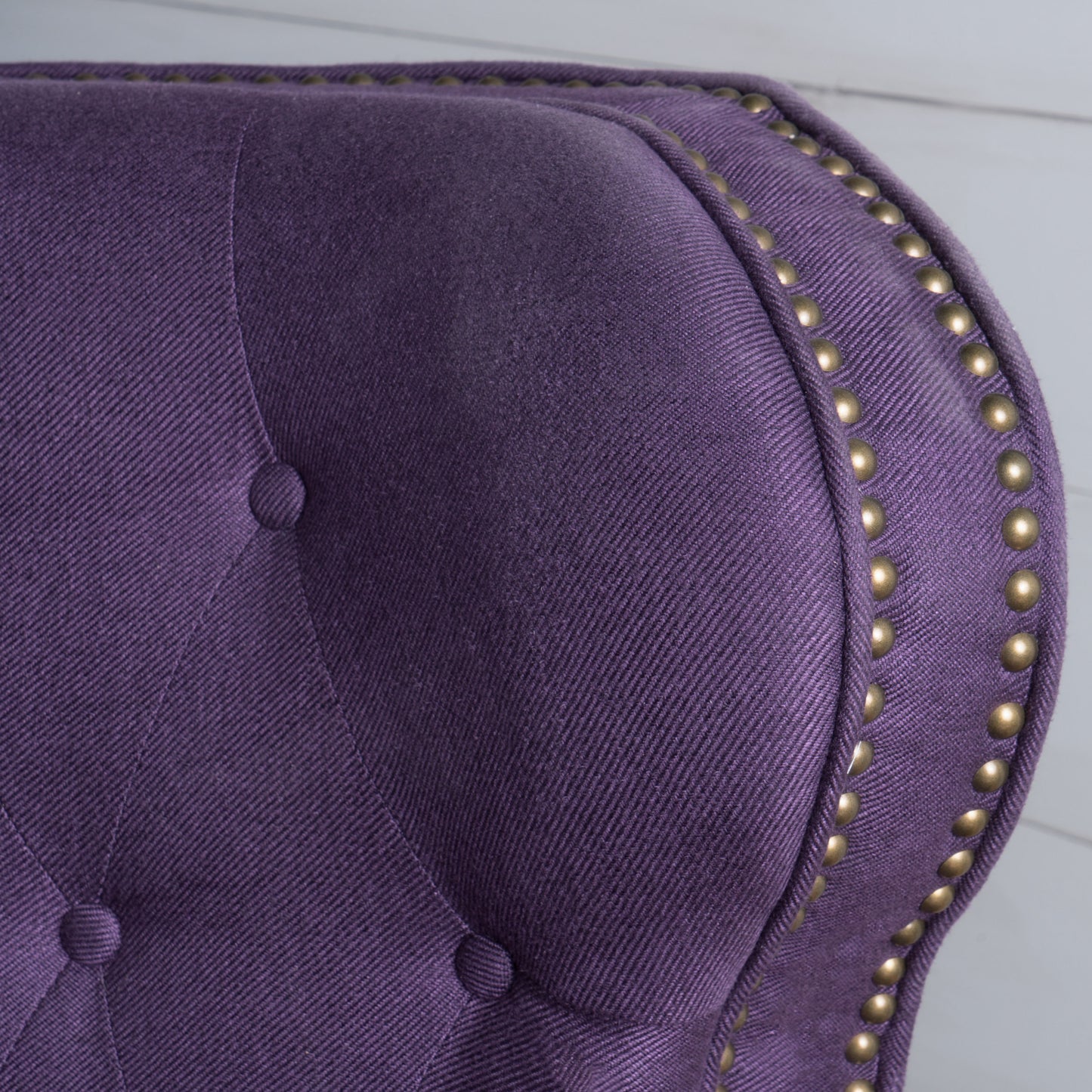 Purple Button Tufted Push Back Recliner