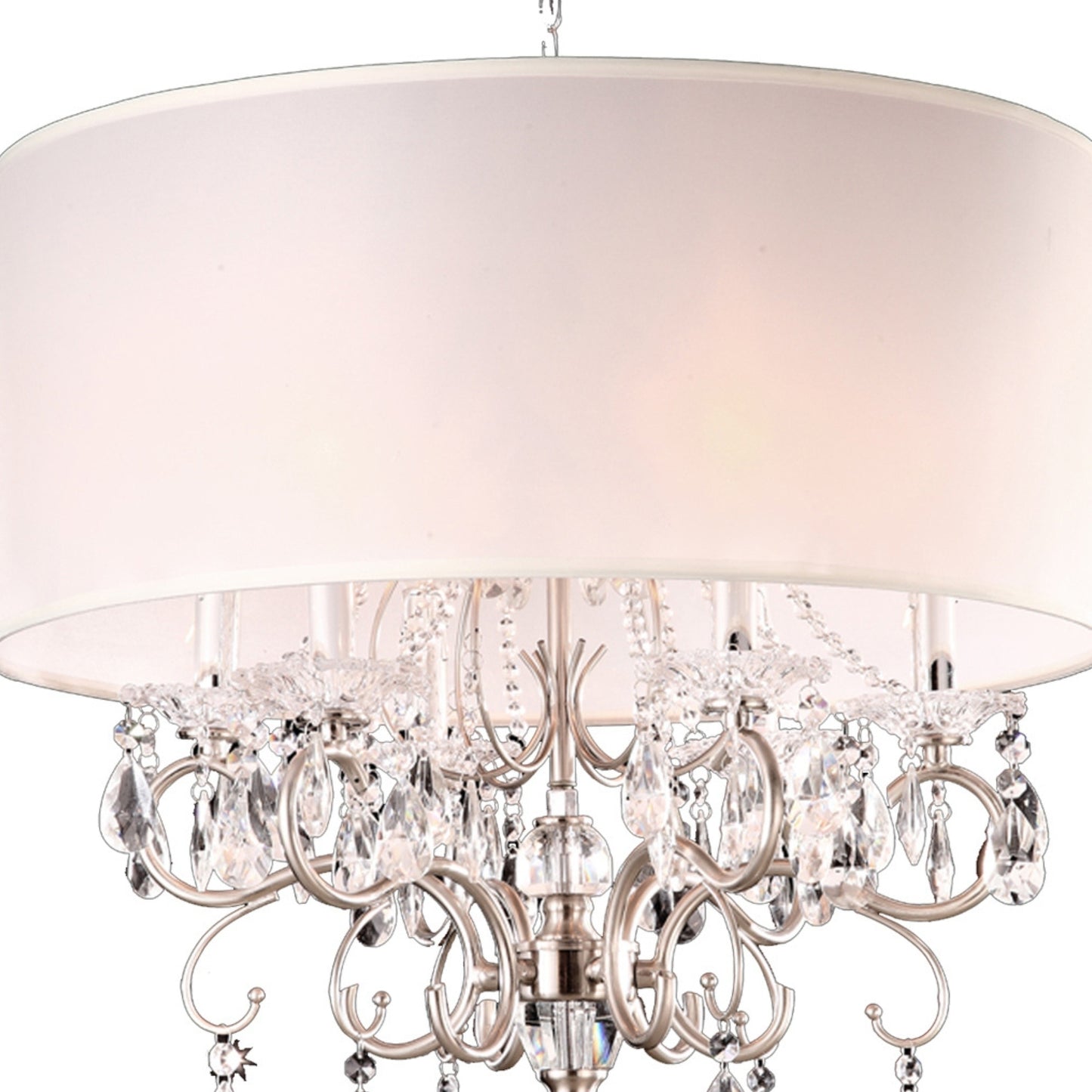 Pink Shaded Crystal Chandelier