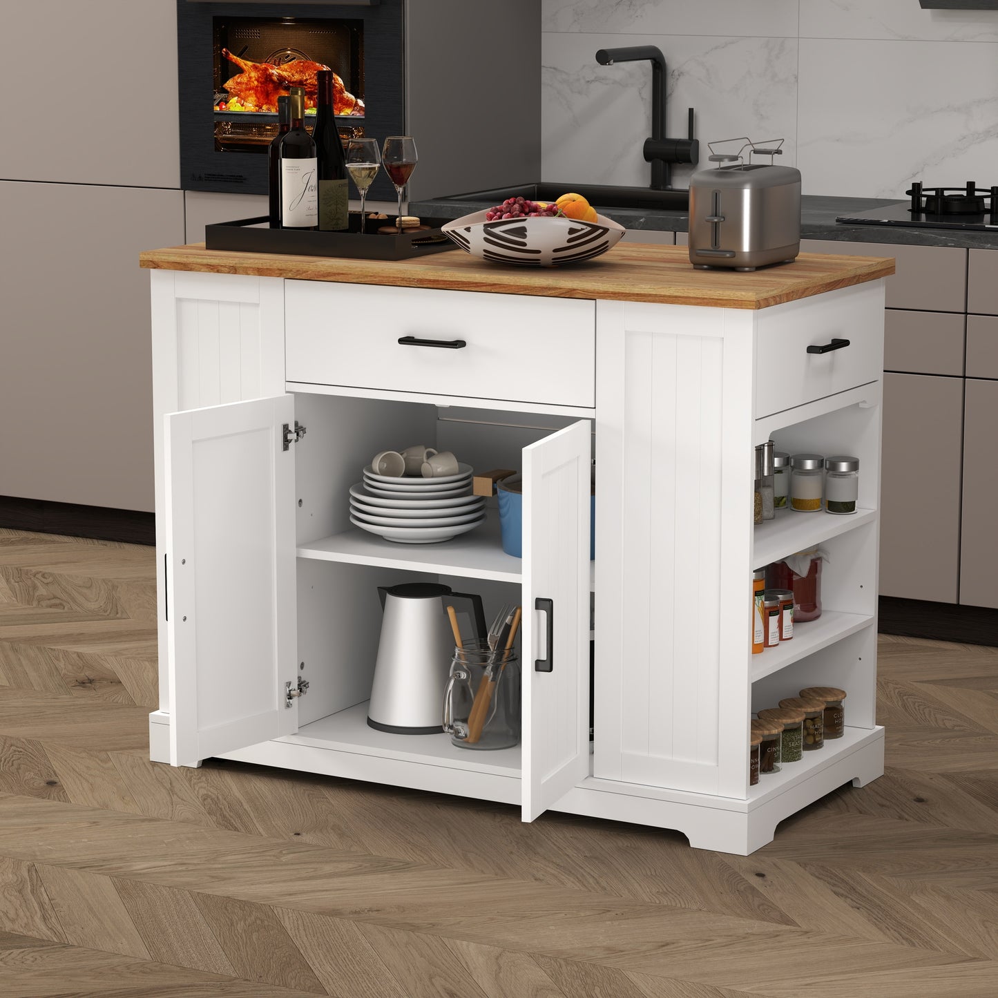 White Kitchen Island