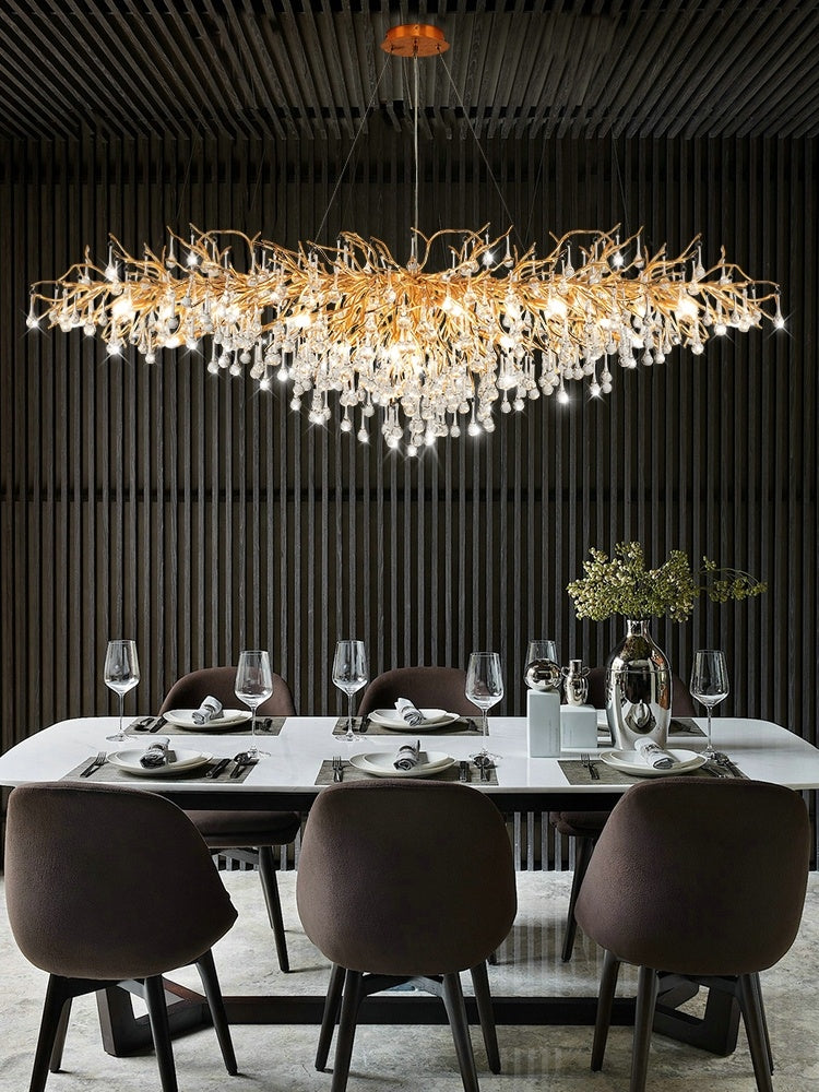 Luxurious French Gold and Crystal Chandelier