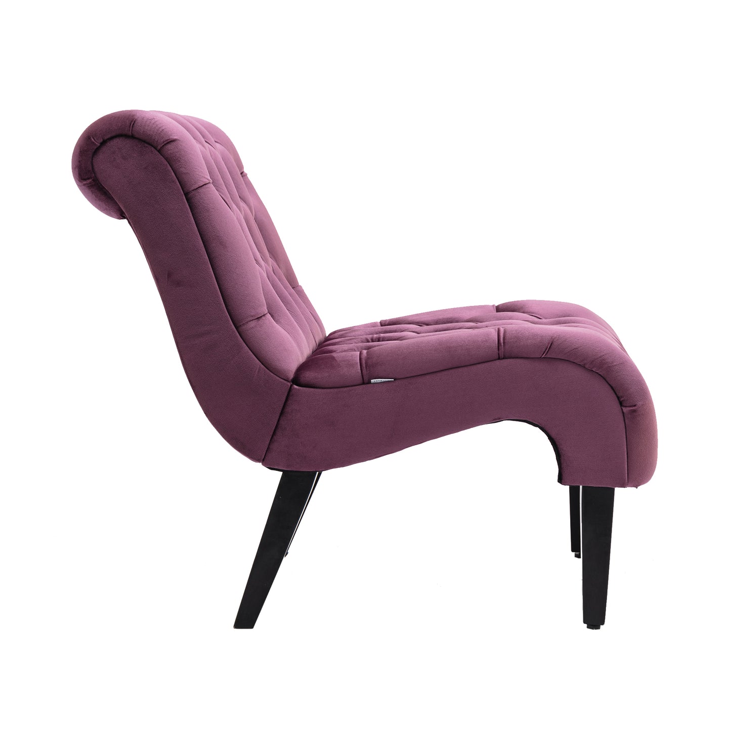 Modern Purple Tufted Velvet Chaise