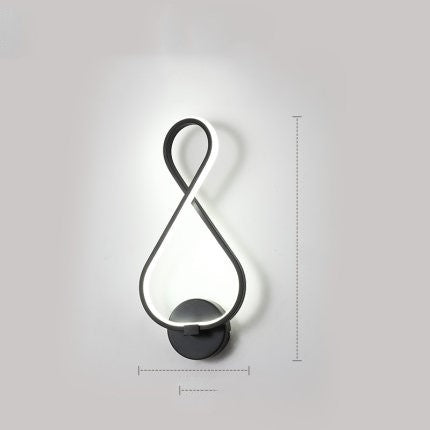 LED wall lamp nordic minimalist bedroom bedside lamp.