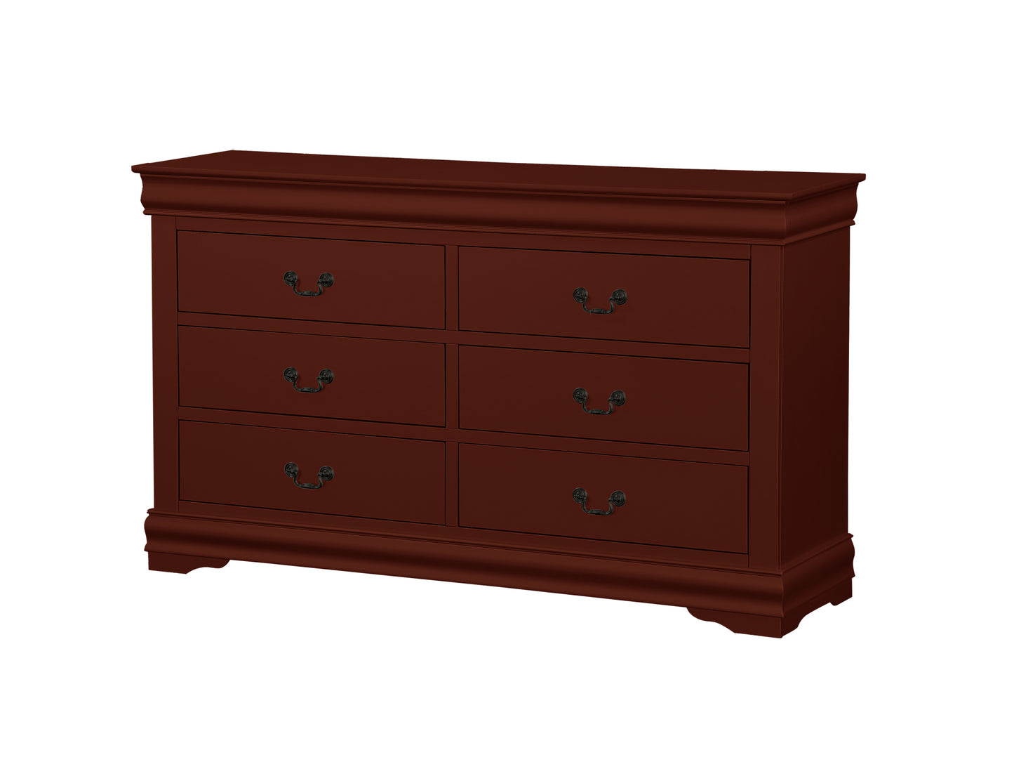 Louis Philippe 6 Drawer Cherry Dresser