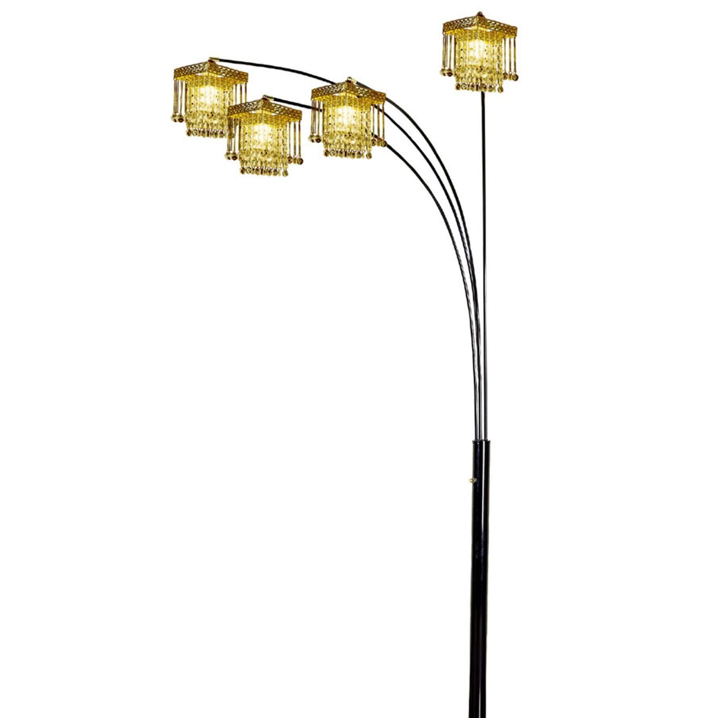 Gold 4 Light Floor Lamp