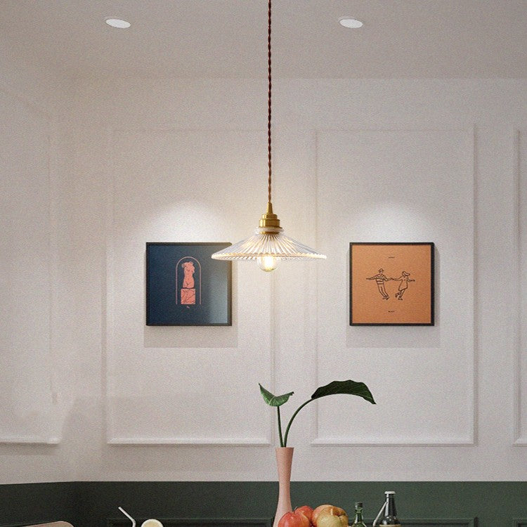 Nordic Brass Glass Multi Pendant Light Chandelier.