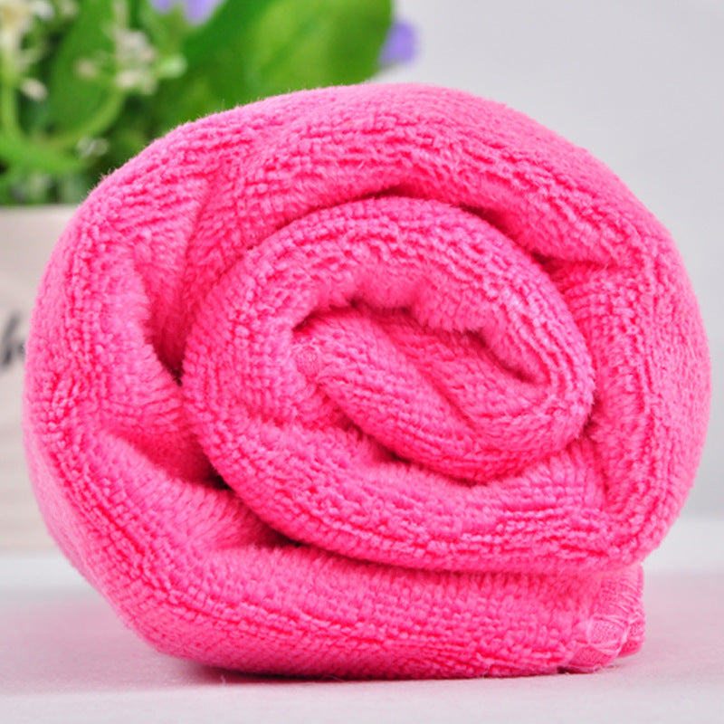 Soft pink microfiber hand towels