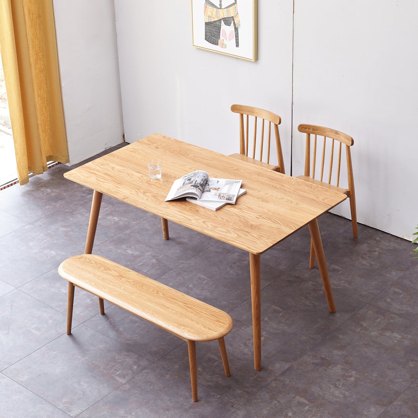 Natural Oak Dining Bench