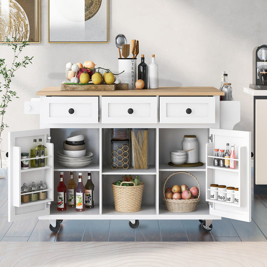 White Kitchen Island Cart 