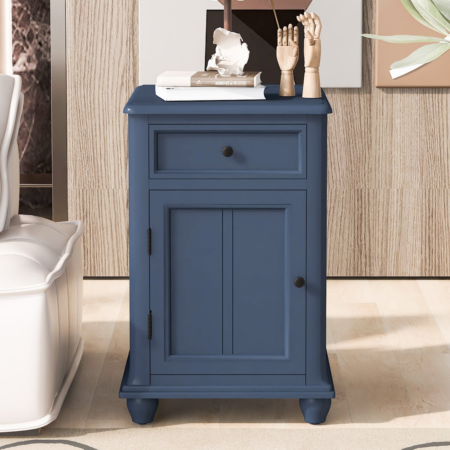 Navy Side Table