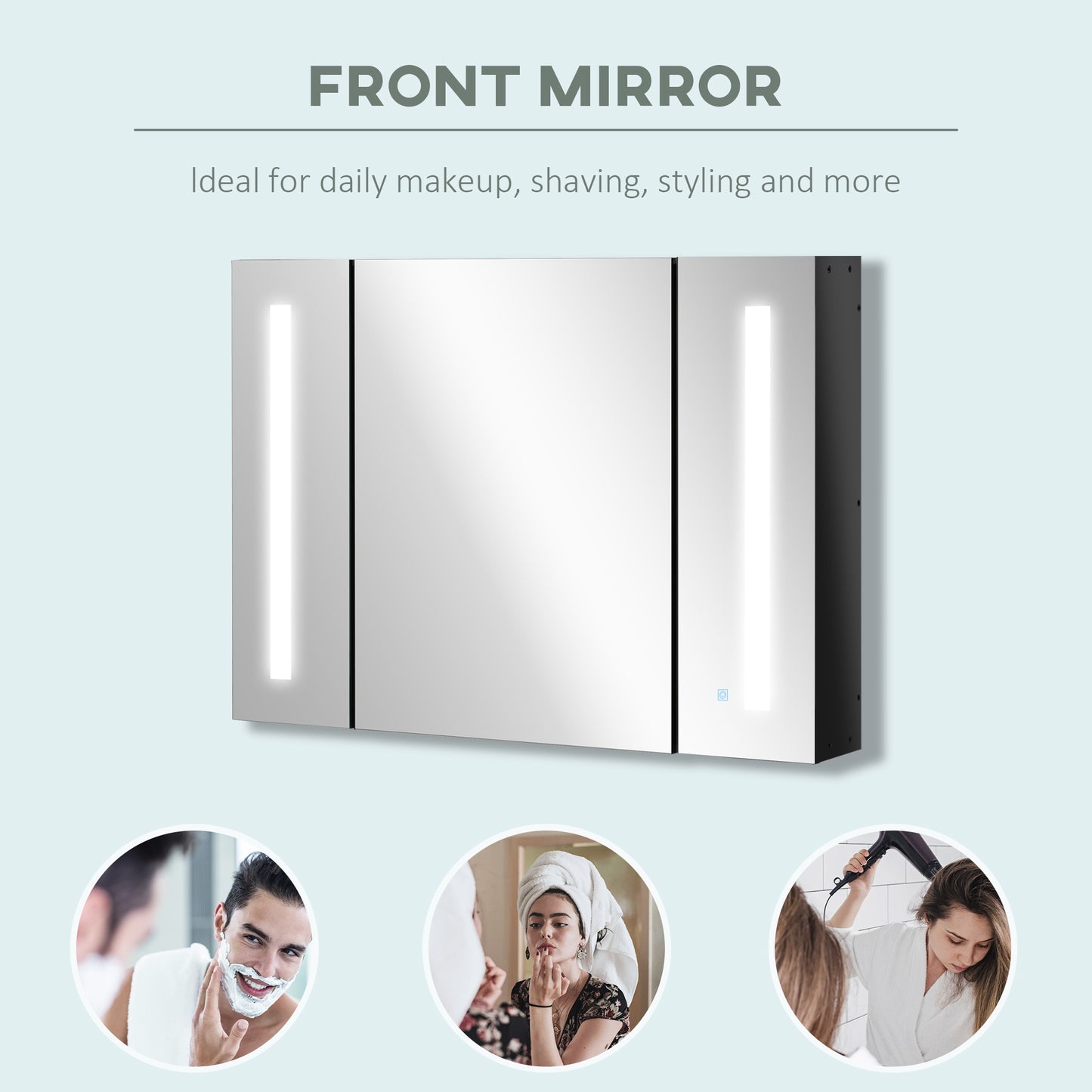 LED Lighted Mirrored Medicine Cabinet