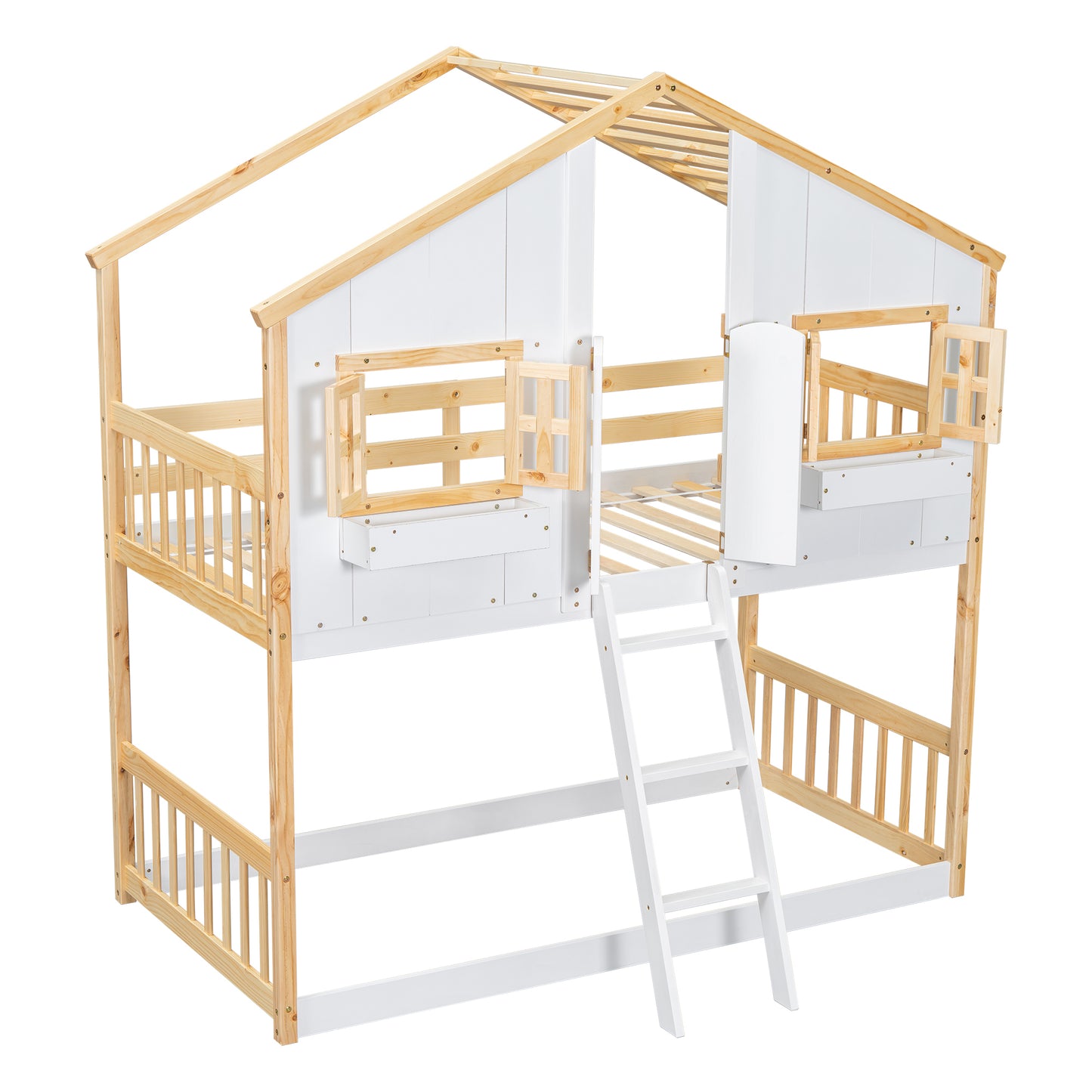 Twin over Twin  Townhouse Bunk Bed