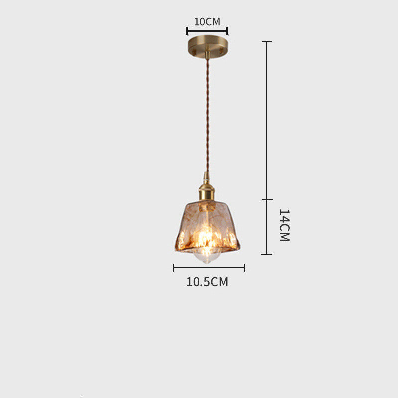 Gold Glass Industrial Style Chandelier