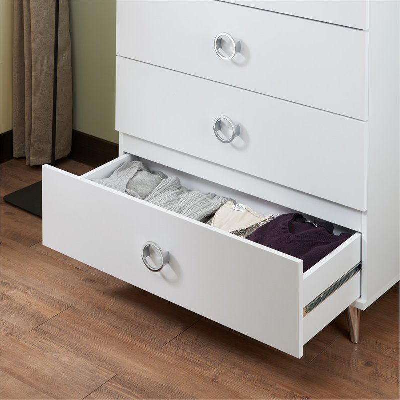 White Elms 5 Drawer Dresser