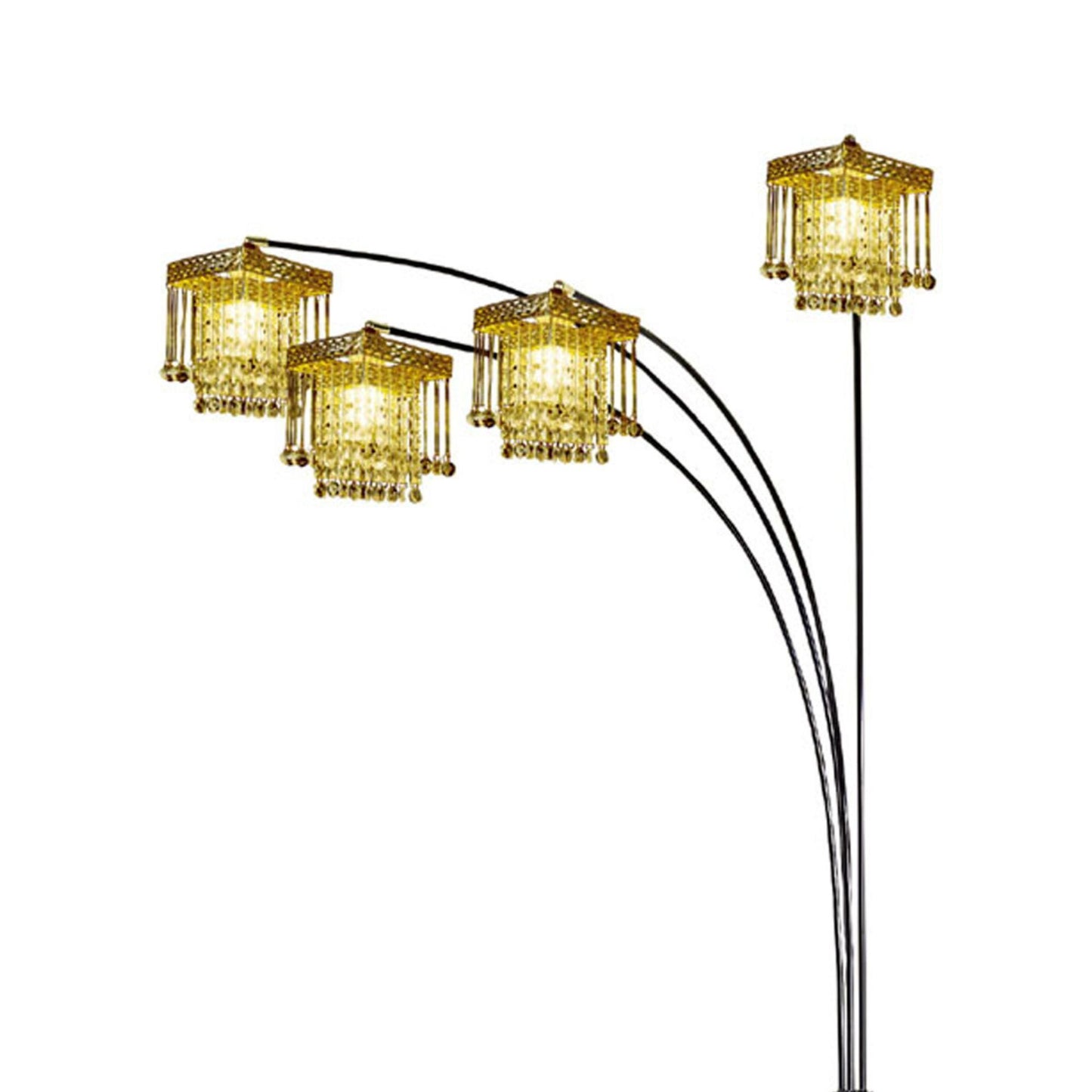 Gold 4 Light Floor Lamp