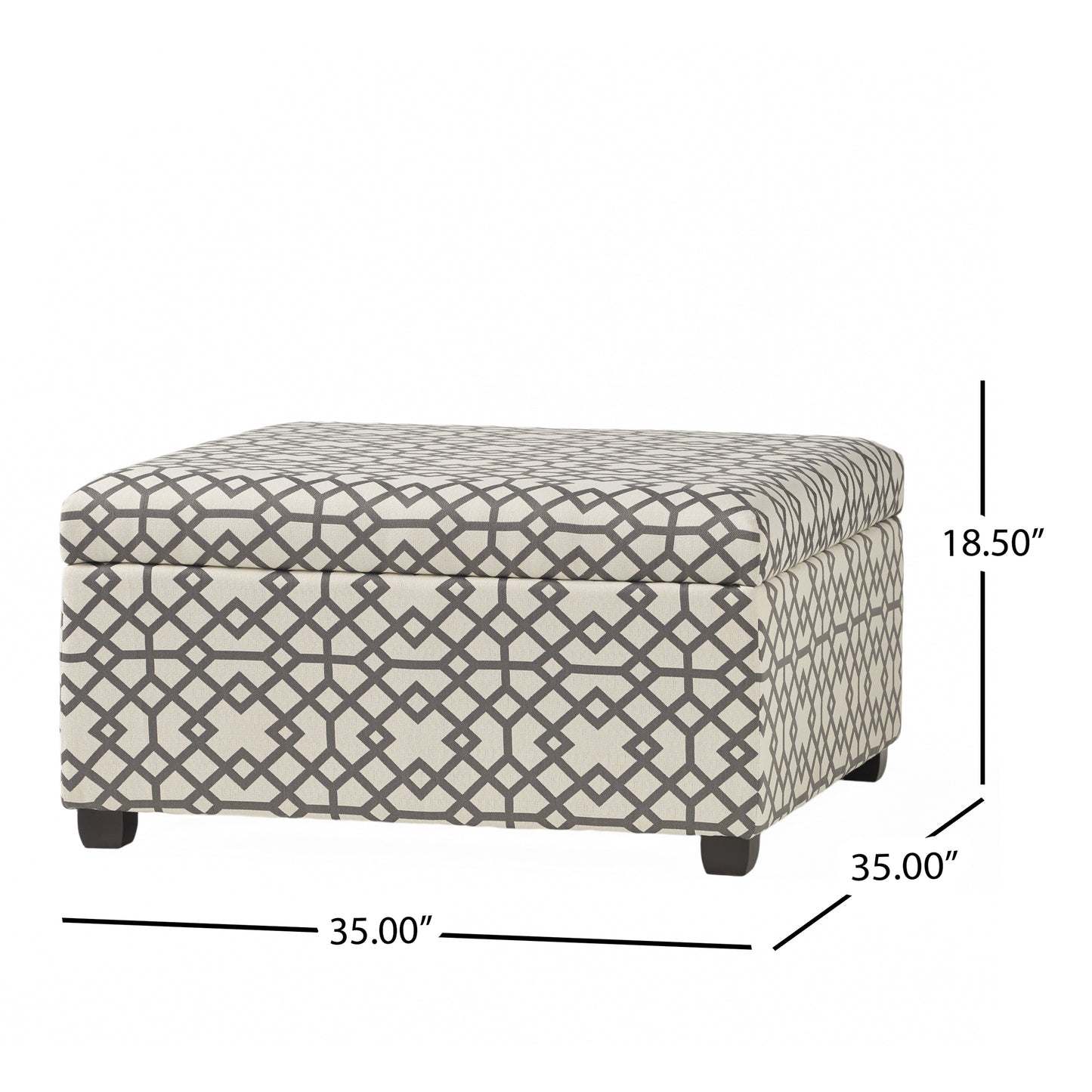 Large Square STORAGE OTTOMAN