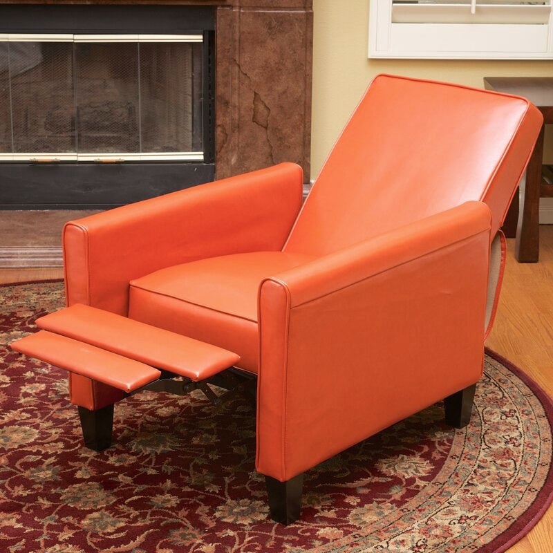 Recliner Push Back Chair for Elegant Home Décor Orange