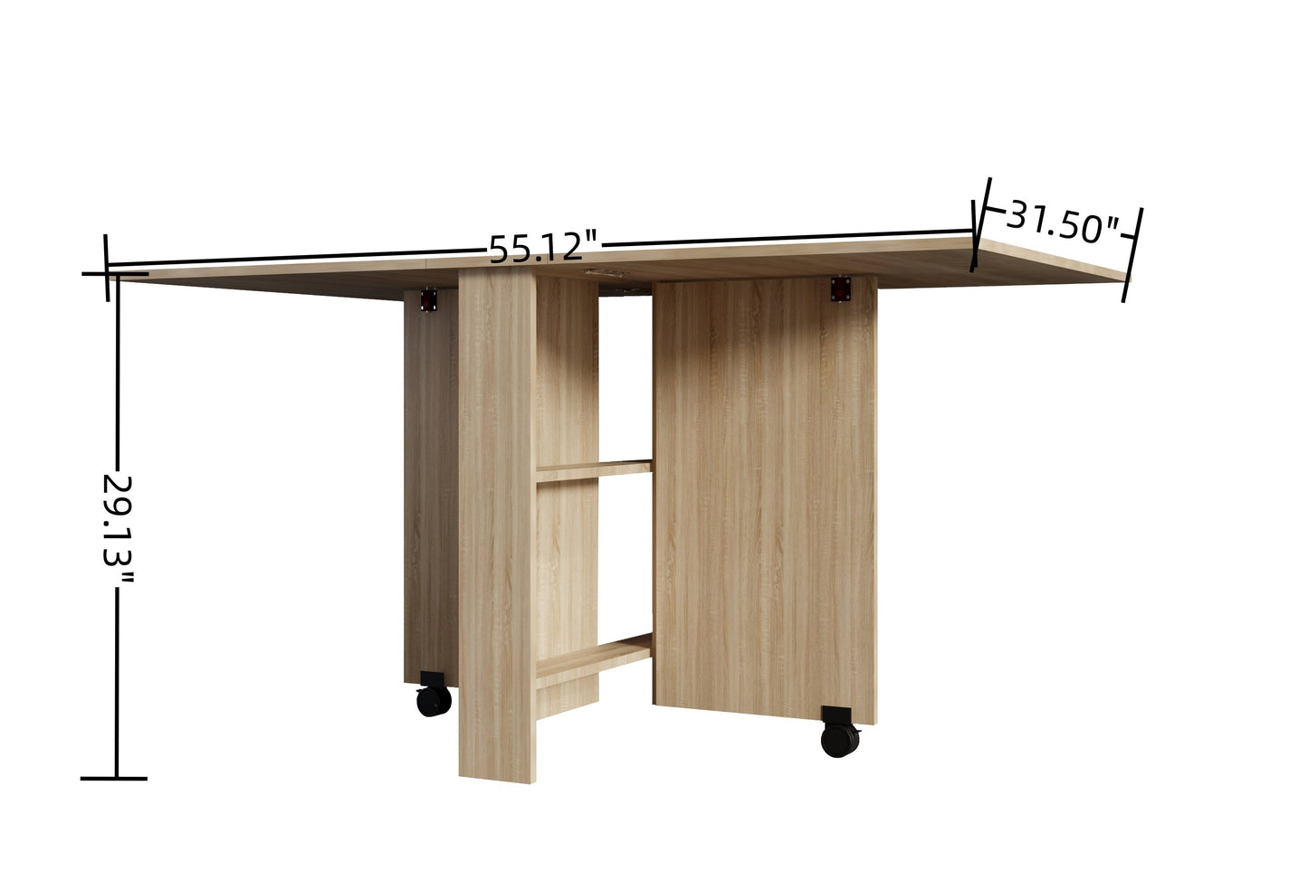 Natural Wood Folding Dining Table