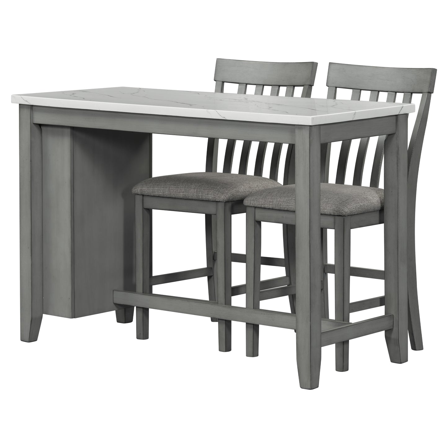 Grey 3-piece Counter Height Dining Set