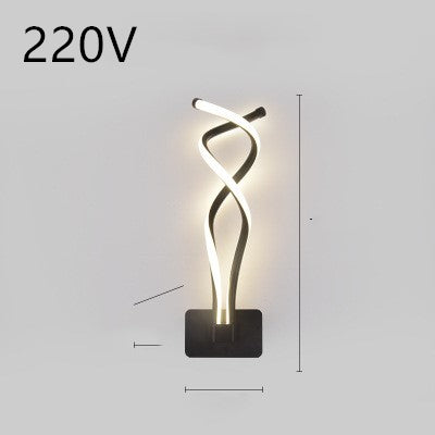 LED wall lamp nordic minimalist bedroom bedside lamp.