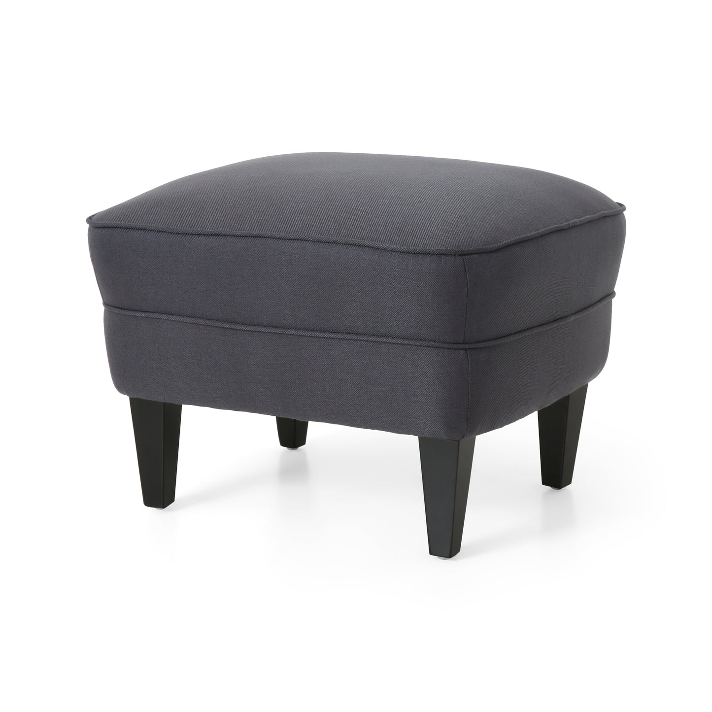 Grey Button Tufted CLUB CHAIR+OTTOMAN