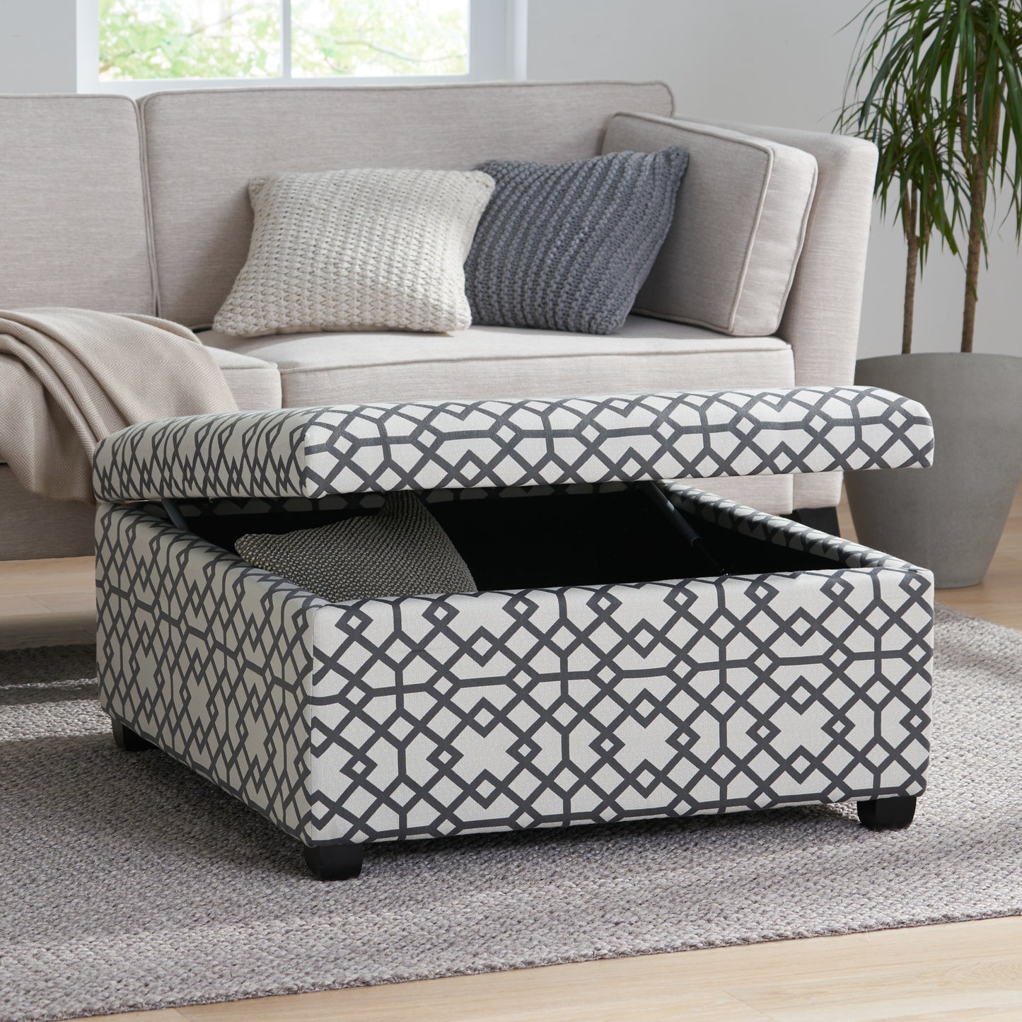 Large Square STORAGE OTTOMAN