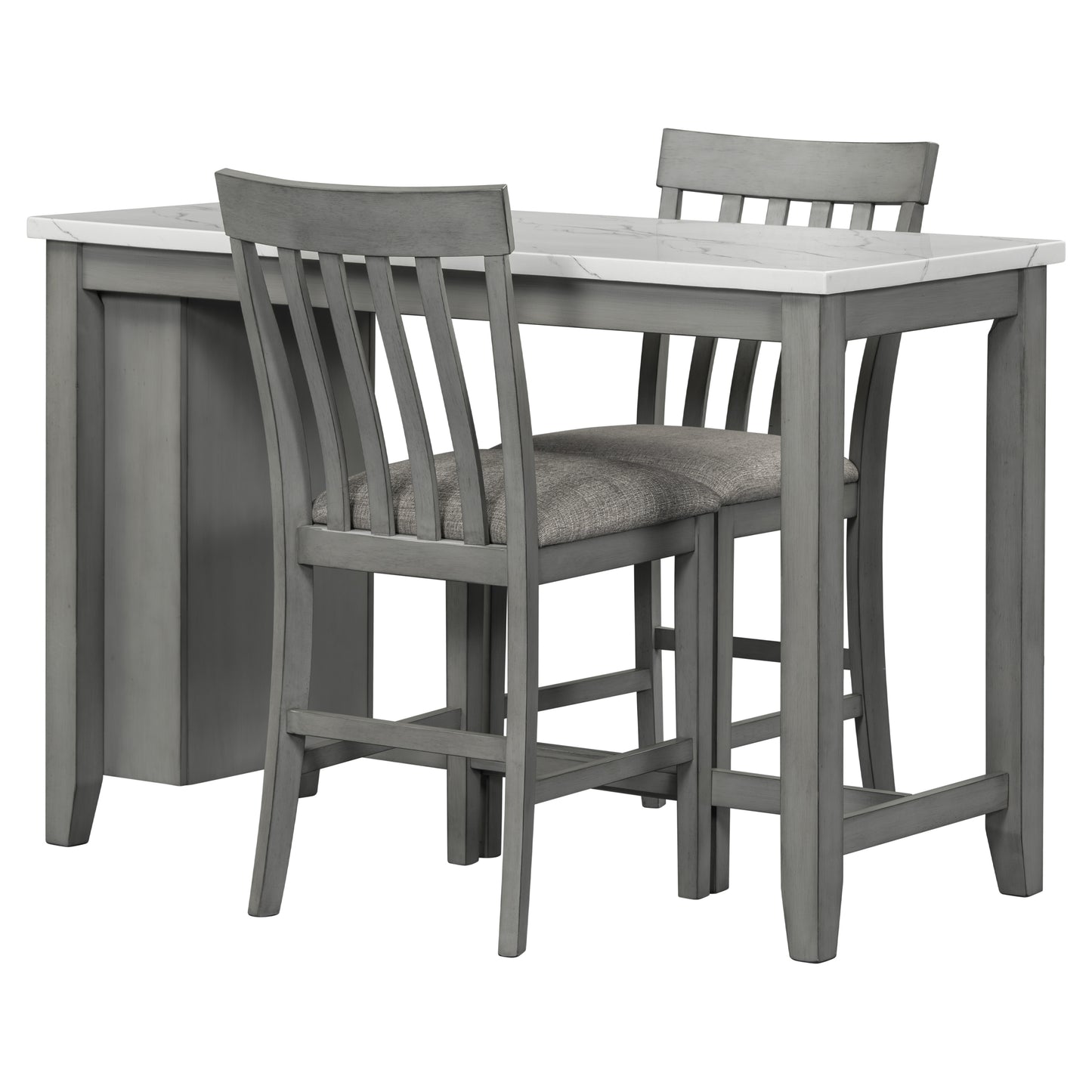 Grey 3-piece Counter Height Dining Set