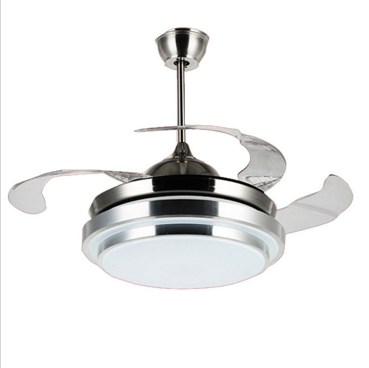 Simple Silver Modern Ceiling Fan Light